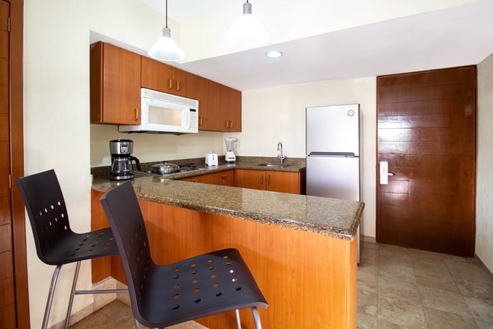 Kitchen of a family suite