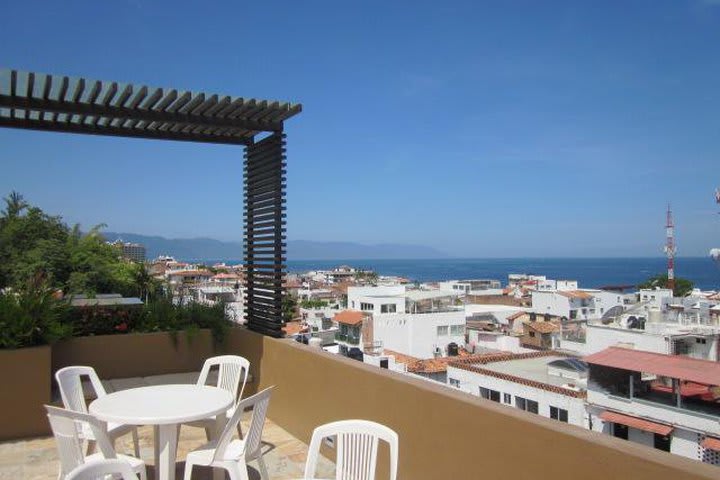 Terraza con vista a la bahía