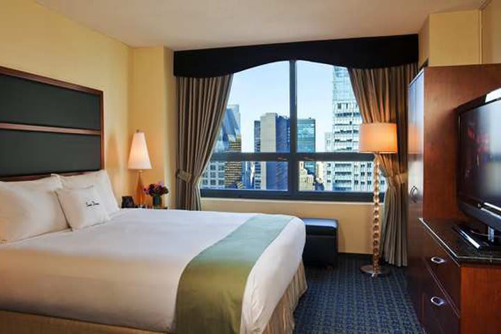 Guest room at the DoubleTree Guest Suites - Times Square in New York