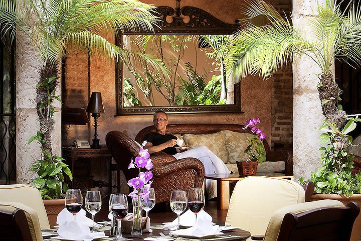 Sitting area in the courtyard