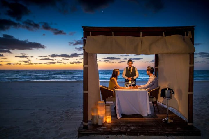 Romantic dinner at the beach