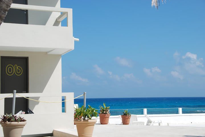 Vista al mar desde Rocamar, hotel en Isla Mujeres