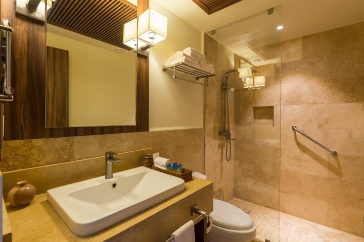 Private bathroom of a master suite villa