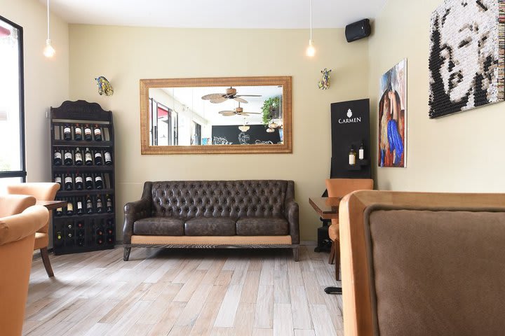 Sitting area in the restaurant