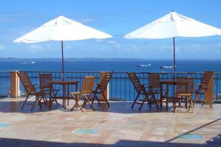 Terraza del hotel Santo Antônio en Salvador de Bahía