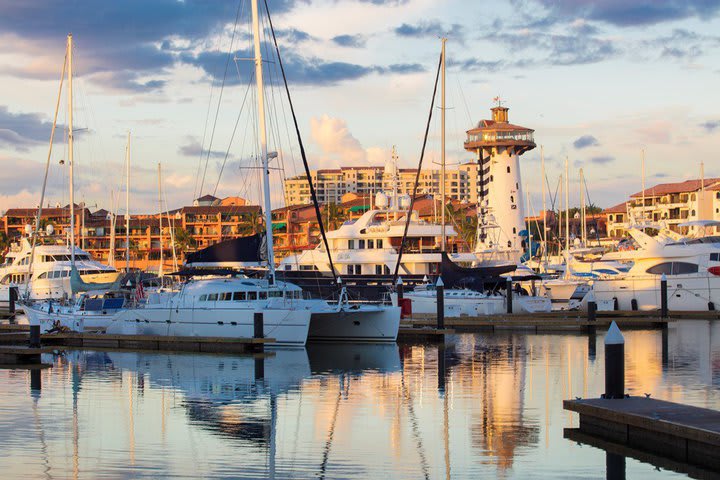 The docks in the marina at the hotel