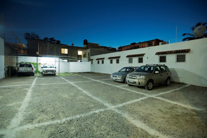 Parking area at the Mocali hotel in Puerto Vallarta