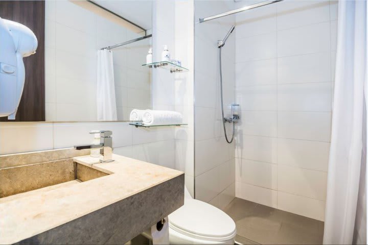 Guest bathroom with shower