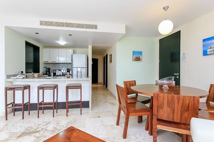 Dining area and kitchen