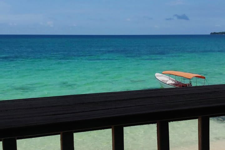 Ocean view from a balcony