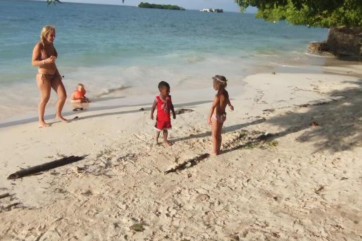 Disfrutando la playa