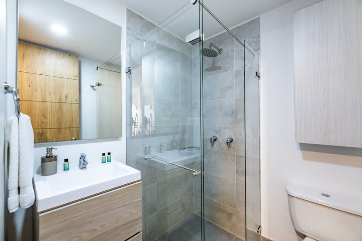 Interior de un baño privado