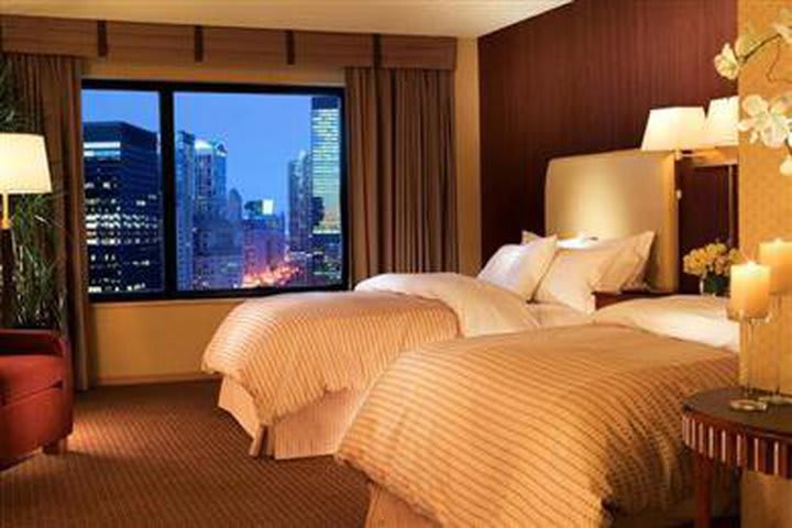 Una de las 1,209 habitaciones del Sheraton Chicago Hotel and Towers