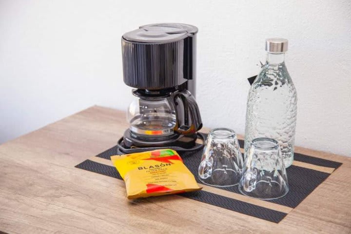 Guest rooms are equipped with coffeemaker