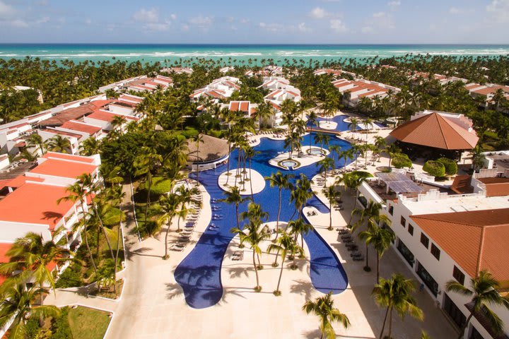 Aerial view of the hotel