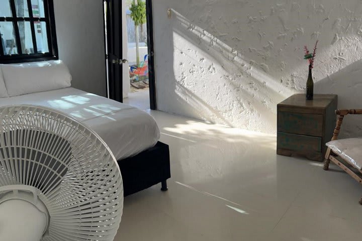 Habitación con ventilador