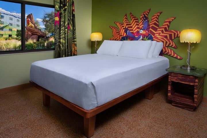 The Lion King Family Suites. Florida Special Accessible Room With Option For Hearing Accessibility. 1 Queen Bed, 1 Double Sleeper Sofa