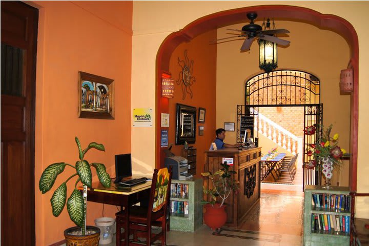 Front desk at Hotel del Peregrino in Merida