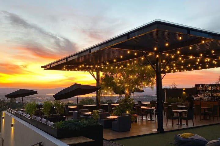 View of the terrace of the restaurant