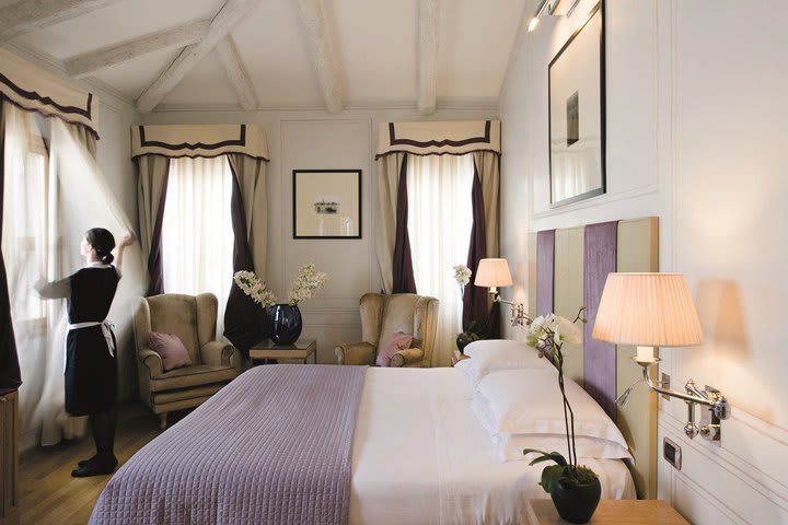 Habitación de lujo del hotel Splendid en Venecia