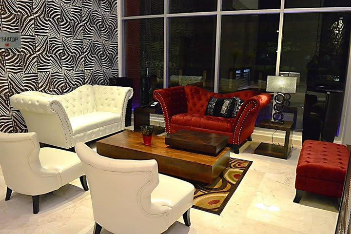 Sitting area in the lobby