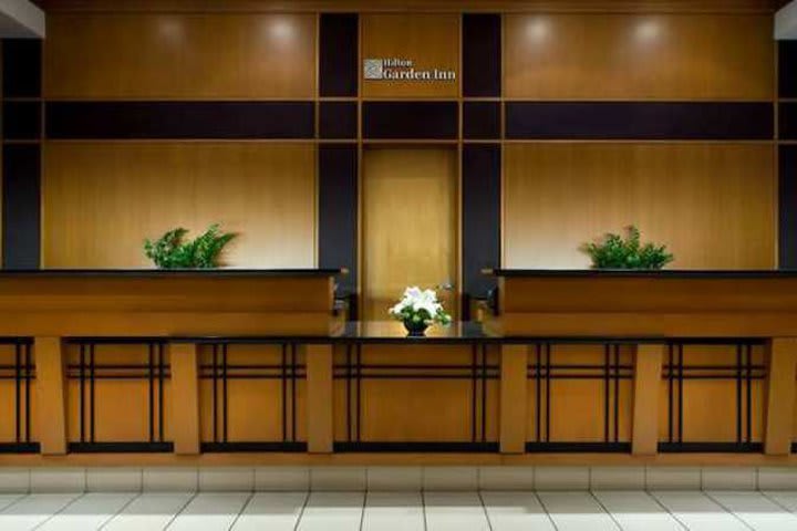 Front desk at the Hilton Garden Inn Chicago near Magnificent Mile