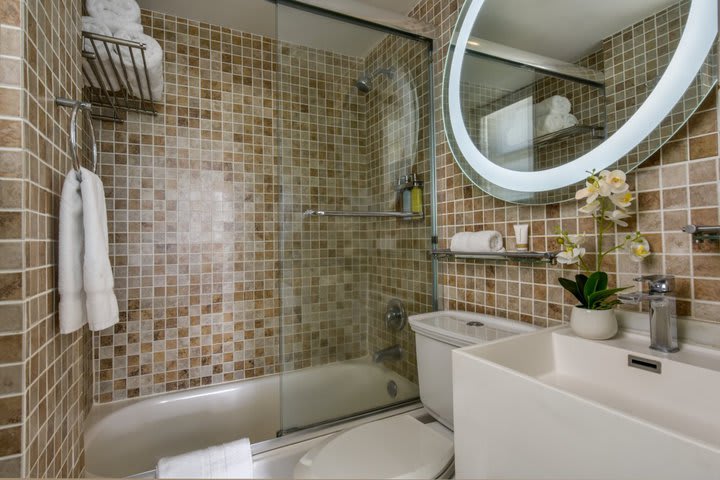 Interior de un baño privado