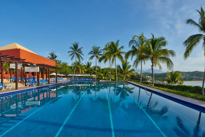 The hotel has three pools