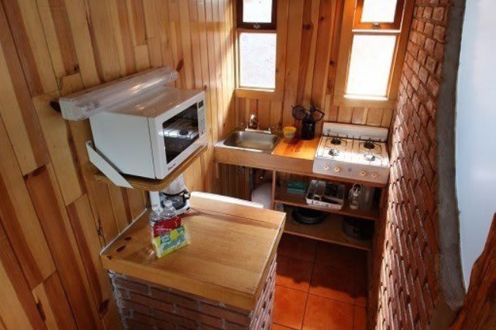 Kitchen in a suite cabin