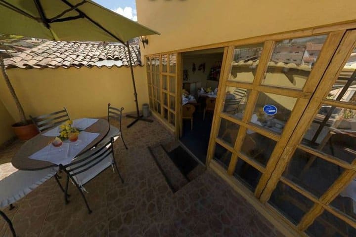 Terraza del restaurante El Mirador en el hotel Los Apus