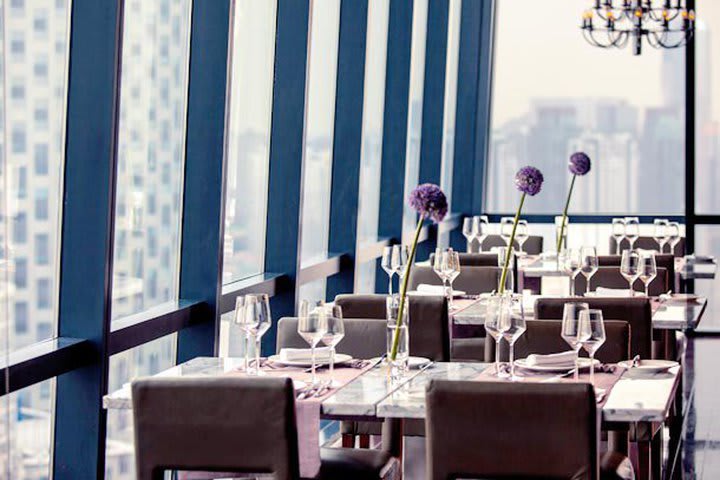 The restaurant at the Renaissance Zhongshan Park in Shanghai serves European specialties