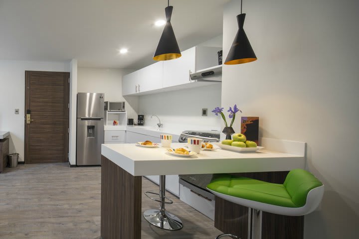 Equipped kitchen in an executive suite