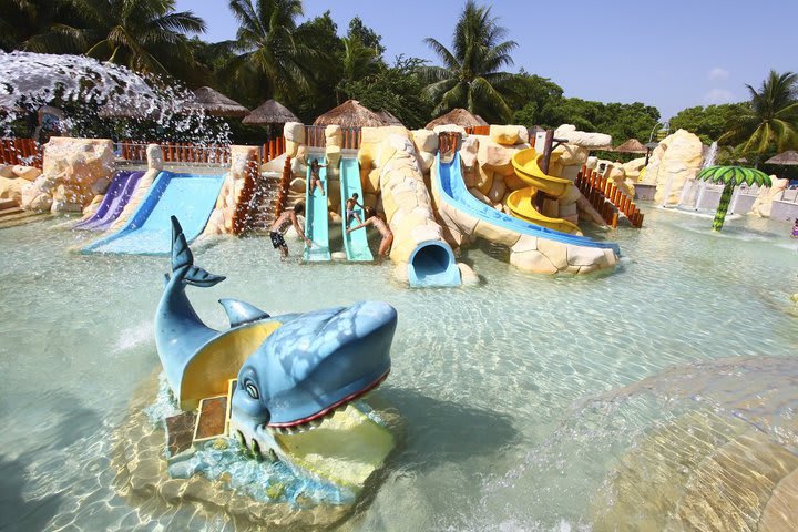 The water park offers attractions for the whole family