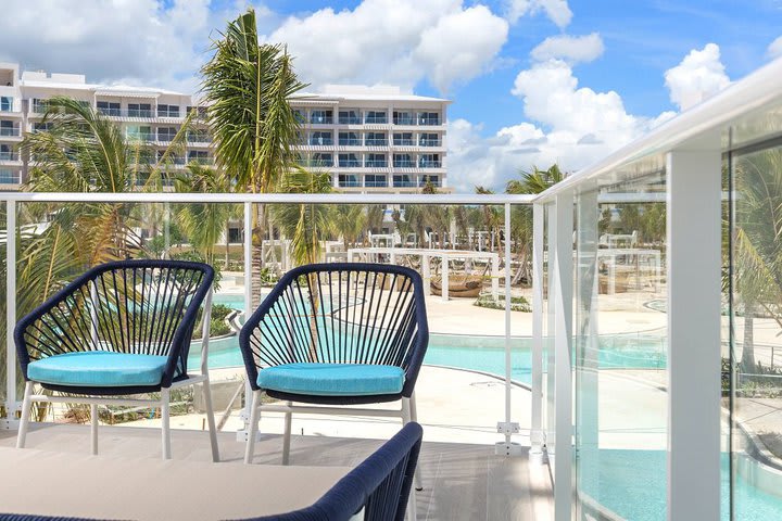 View of a honeymoon suite beachfront