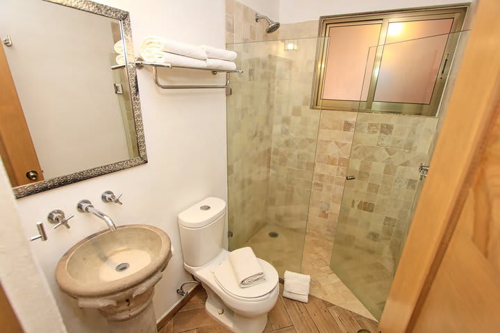 Bathroom of a quadruple guest room