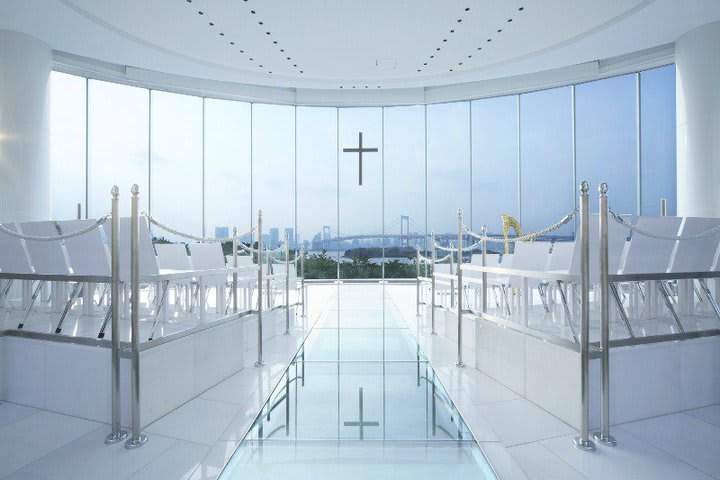 Chapel with panoramic view at Hotel Nikko in Tokyo