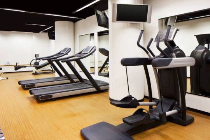 The fitness center at the Four Points by Sheraton Milan is open 24 hours