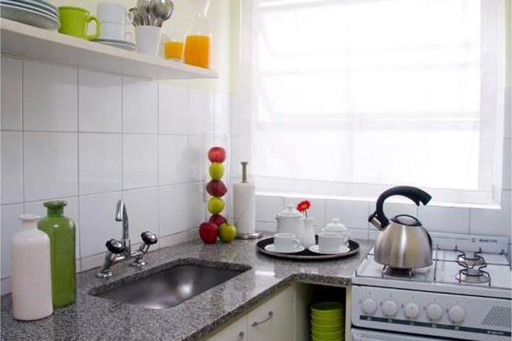 Todos los departamentos del Sarmiento Suites cuentan con cocina equipada