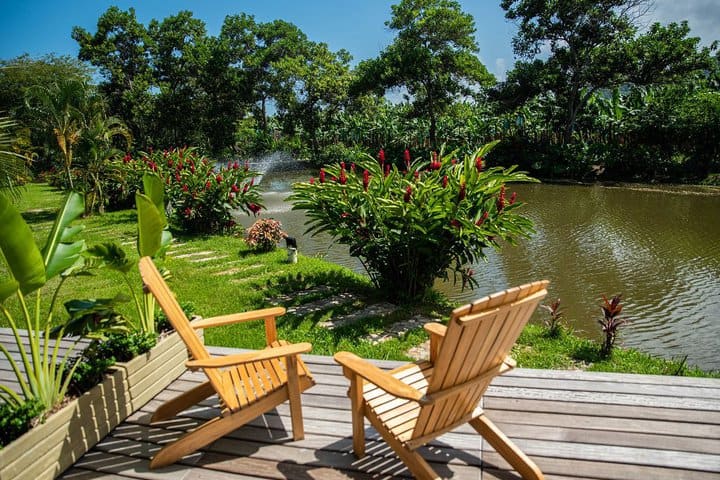 Terraza en un bungalow