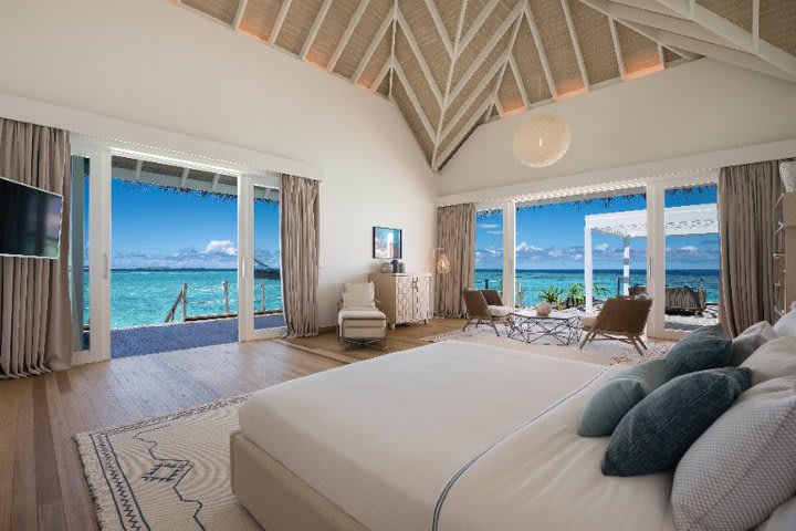 Dormitorio en la villa Grand Baglioni Maldives