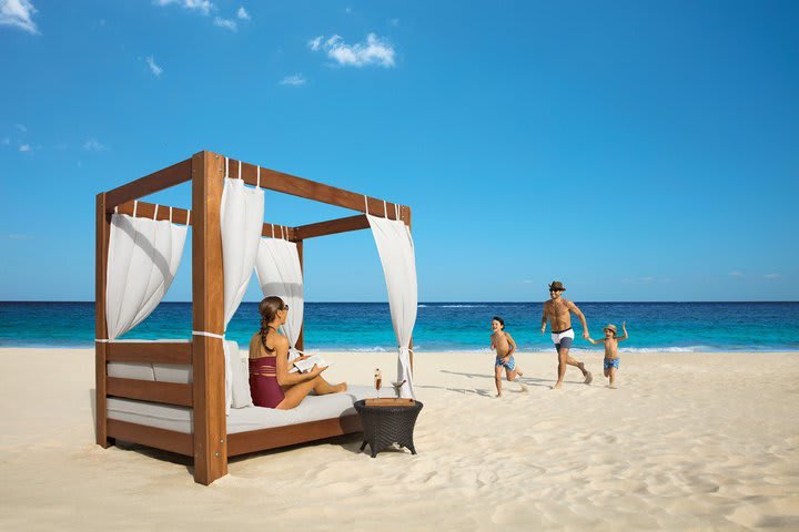 Balinese beds on the beach