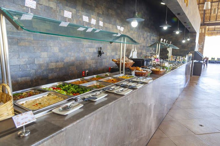 Buffet service at the restaurant