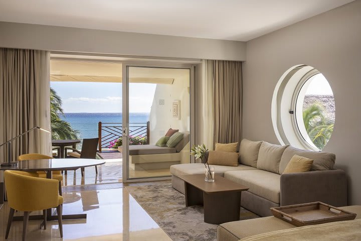 Bedroom in an Ambassador suite with ocean view