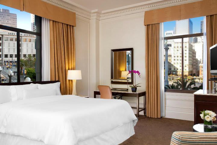 Guest room at The Westin St Francis in San Francisco