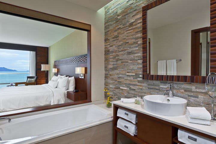 Tub in a suite