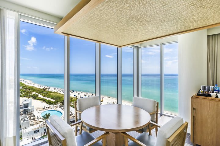 Balcony of an oceanfront suite