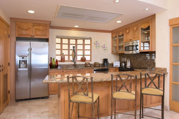 Cocina en una de las suites