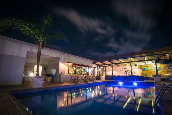 Night view of the pool