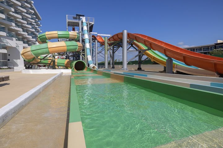 Water park with 10 giant water slides