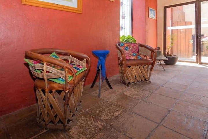 Sitting area in the lobby